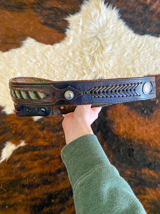 Leather Concho Belt (24-28”)